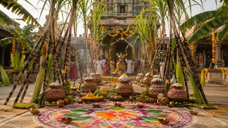 Pongal festival celebrations at Bhooma Devi Temple
