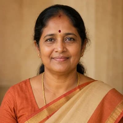 Portrait of Lakshmi Narayanan, devotee from Chennai