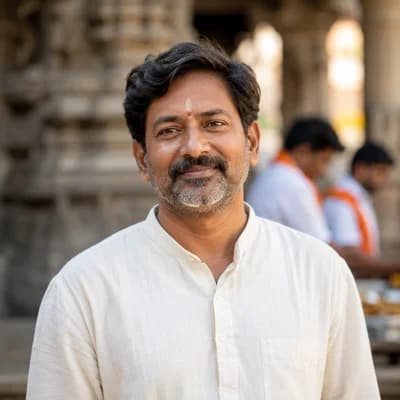 Portrait of Ramesh Kumar, volunteer from Coimbatore