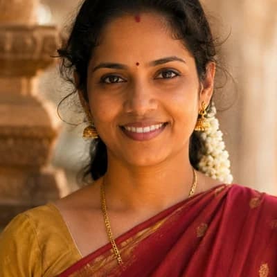 Portrait of Priya Venkatesh, devotee from Bangalore
